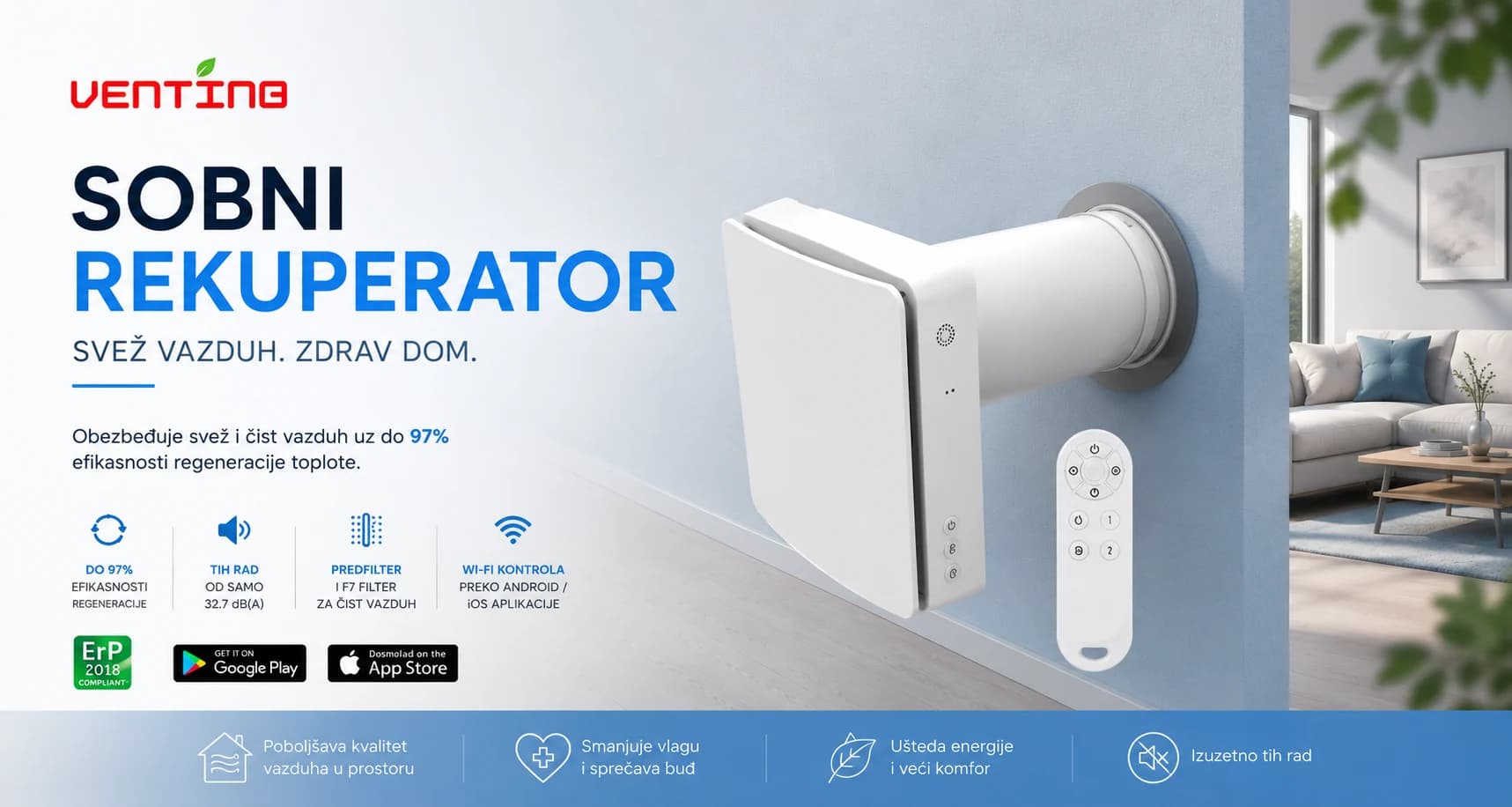 Venting sobni rekuperator